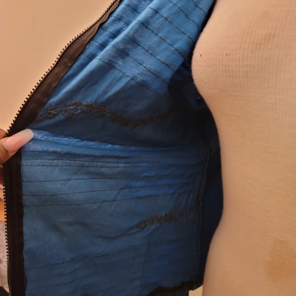 Flying High Blue Distressed BOHO Style Hoodie XL - Picture 7 of 11